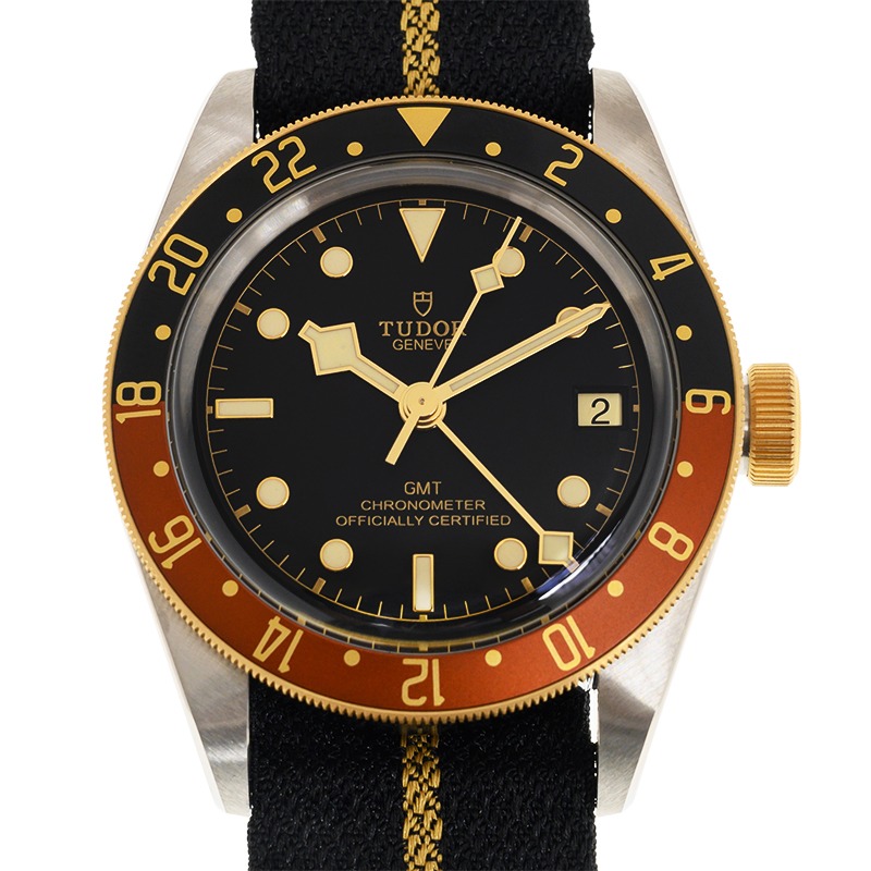 TUDOR Black Bay GMT S&G Steel and 18ct Yellow Gold 41mm Fabric Strap Watch M79833MN-0004
