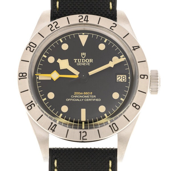 TUDOR Black Bay Pro 39mm Steel Automatic Hybrid Rubber Strap Watch M79470-0003