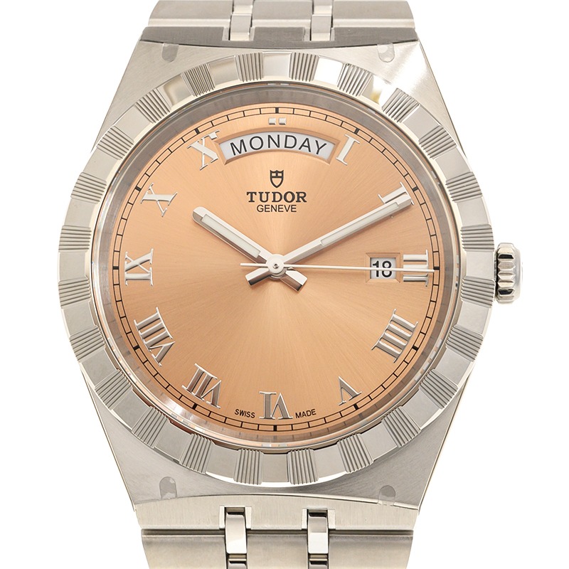 TUDOR Royal Day/Date 41mm Salmon Dial Men's Automatic Bracelet Watch M28600-0009