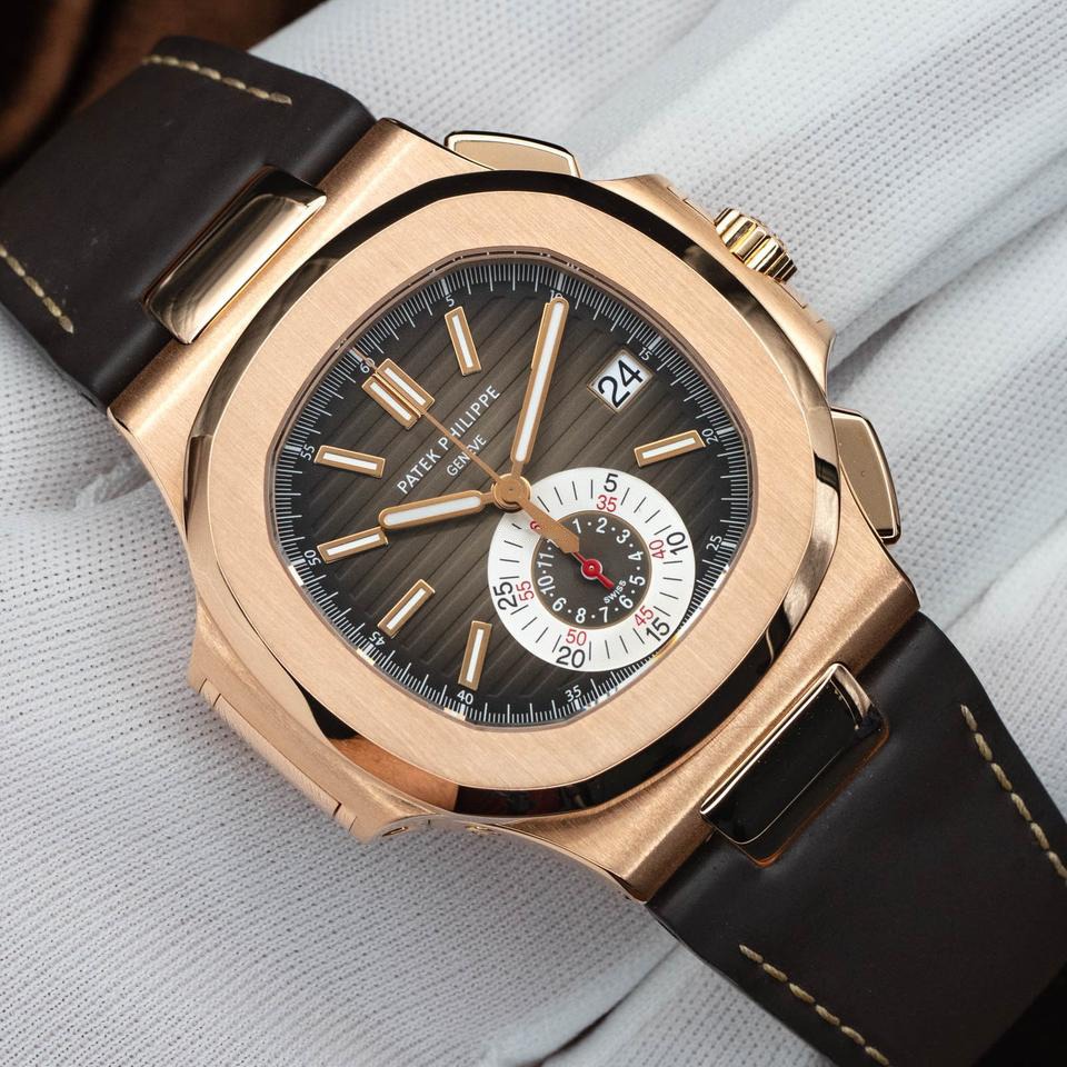 Patek Philippe Nautilus Rose Leather Replica