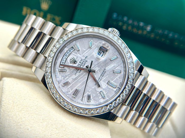 Rolex Day-Date 40mm 228349RBR-0046 White Mother-of-Pearl Dial President Bracelet