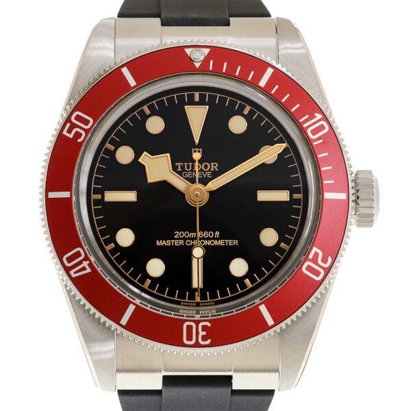 TUDOR Black Bay 41mm Black Dial & Red Bezel Men's Rubber Strap Watch M7941A1A0RU-0002