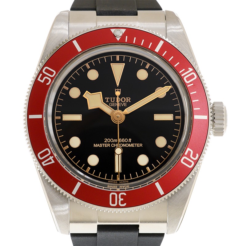 TUDOR Black Bay 41mm Black Dial & Red Bezel Men's Rubber Strap Watch M7941A1A0RU-0002
