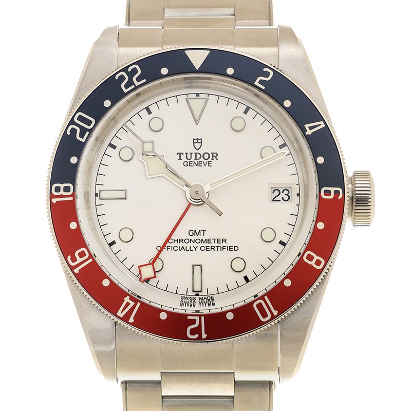 TUDOR Black Bay GMT 41mm White Dial & Red/Blue Bezel Bracelet Watch M79830RB-0010