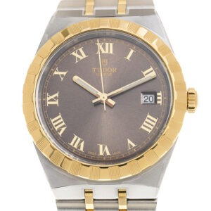 TUDOR Royal 38mm Two-Tone Brown Roman Dial Automatic Bracelet Watch M28503-0007