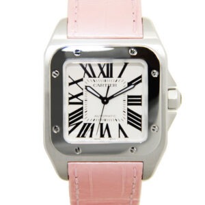 CARTIER SANTOS 100 Pink Strap W20126X8 - United Luxury