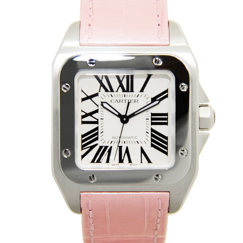 CARTIER SANTOS 100 Pink Strap W20126X8 - United Luxury
