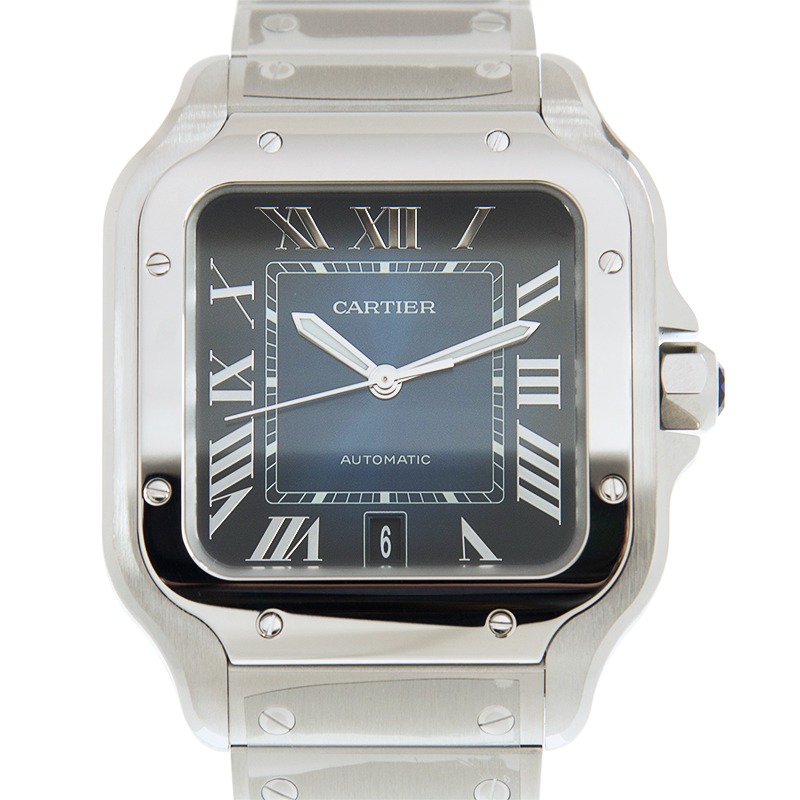Cartier Santos Large Model Blue WSSA0030 - United Luxury