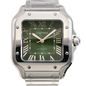 Cartier Santos Medium Model Green WSSA0061 - United Luxury