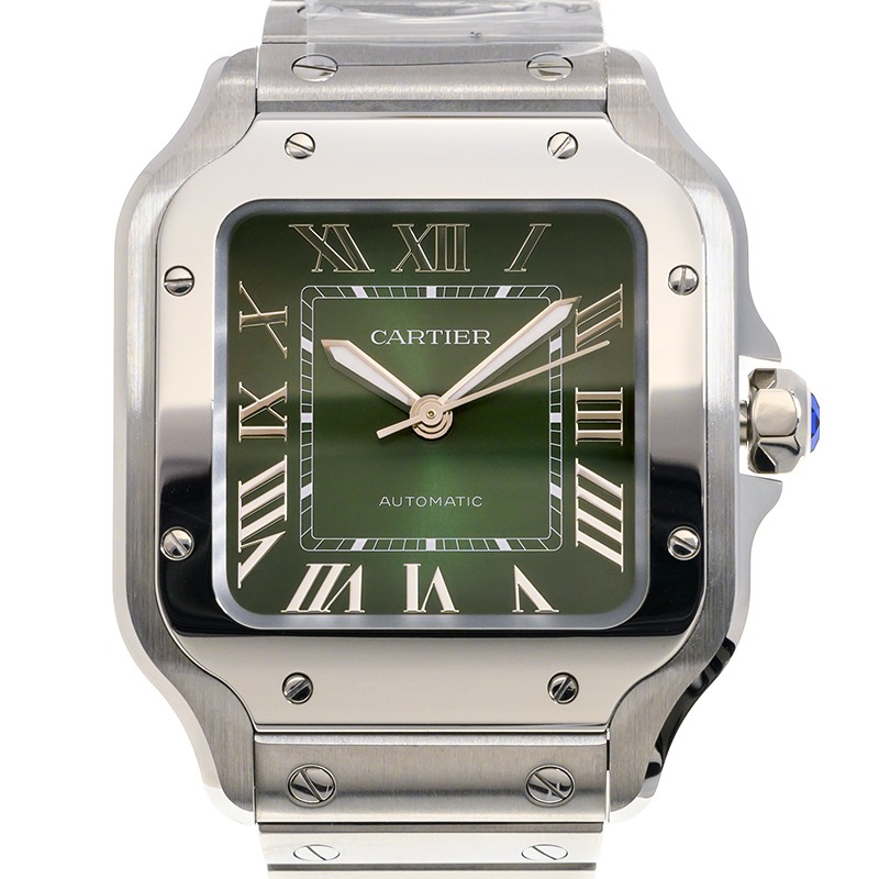 Cartier Santos Medium Model Green WSSA0061 - United Luxury