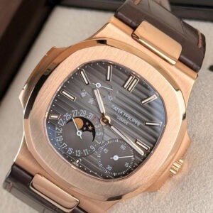 Patek Philippe Nautilus Gold Leather Replica