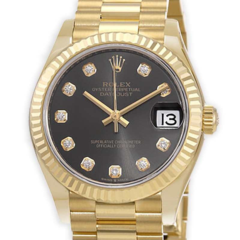 RLX Datejust m278278-0036 Dark Grey 31mm Dial President Bracelet Watch