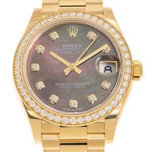 RLX Datejust m278288RBR-0032 Black Mother-of-Pearl 31mm Dial President Bracelet Watch