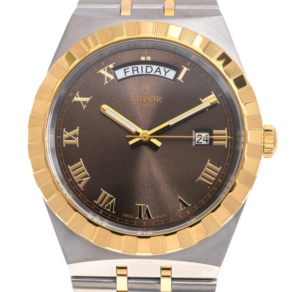 TUDOR Royal Date/Day 41mm S&G Brown Roman Dial Automatic Watch M28603-0007