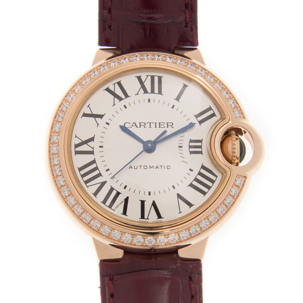 Cartier Ballon Bleu Bleu 18K Rose Gold Diamond 33mm WJBB0033 - United Luxury