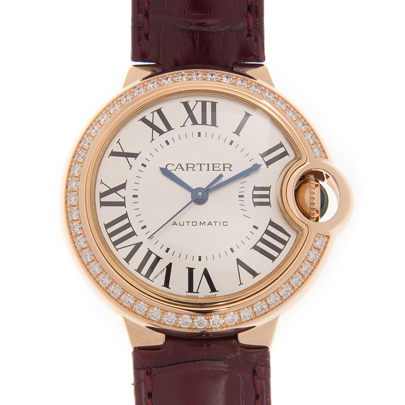 Cartier Ballon Bleu Bleu 18K Rose Gold Diamond 33mm WJBB0033 - United Luxury