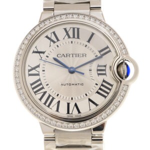 Cartier Ballon Bleu Bleu Silver Diamond 36mm W4BB0024 - United Luxury