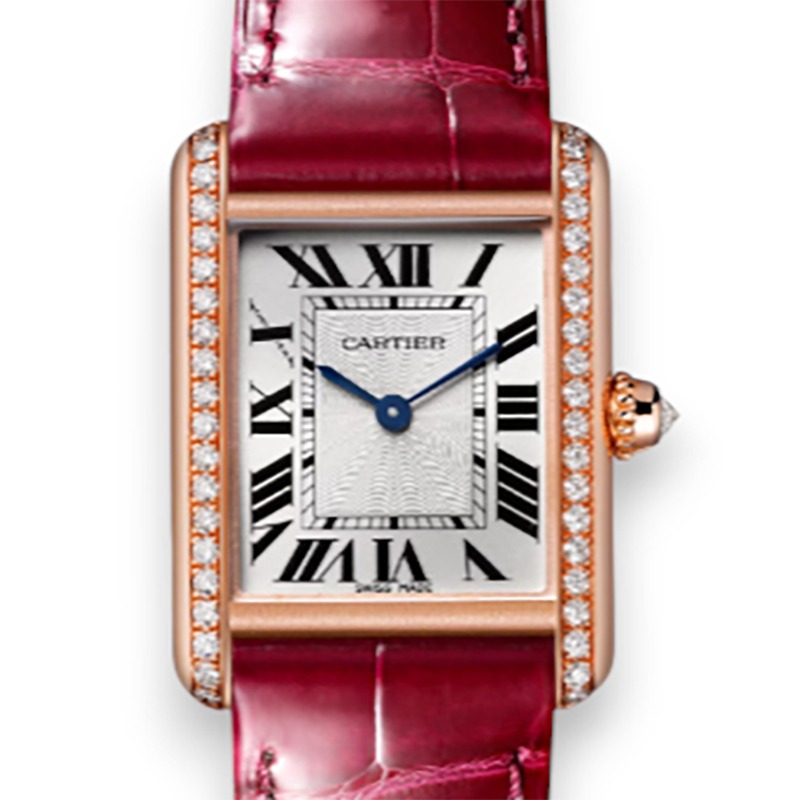 Tank Louis Cartier Watch Small Model Diamond Red WJTA0037 - United Luxury