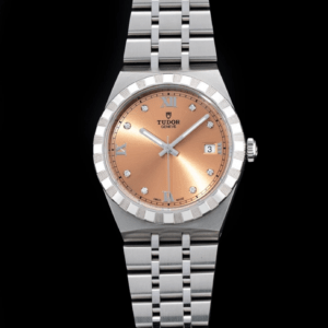 【7A Quality】TUDOR Royal 38mm Salmon Roman Diamond Dial Automatic Bracelet Watch M28500-0009