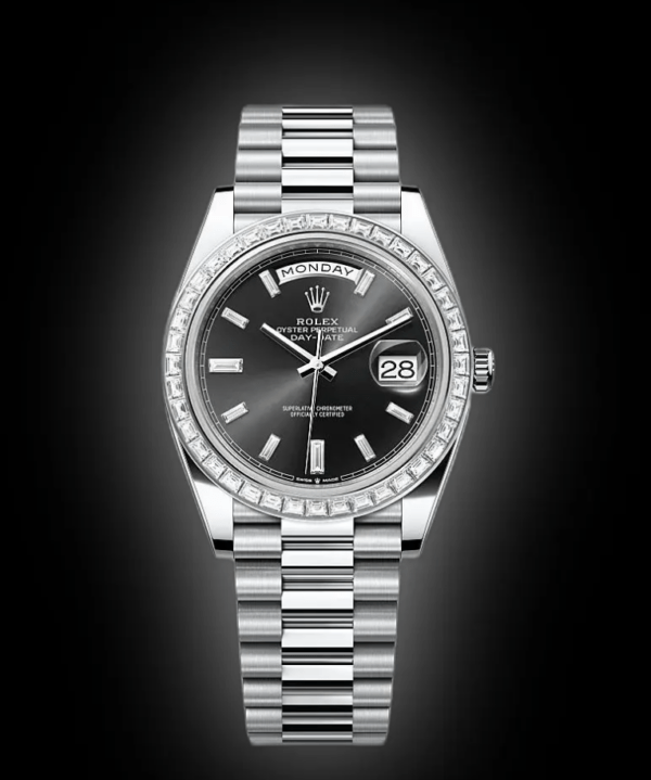 RLX Day-Date 40mm 228396TBR-0012 Black Diamond Dial
