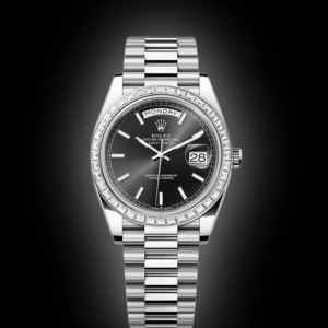 RLX Day-Date 40mm 228396TBR-0024 Black Dial Diamond Bezel