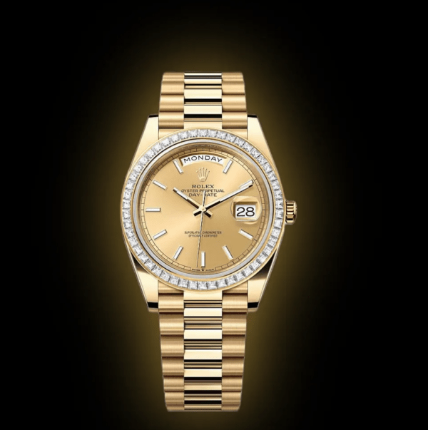 RLX Day-Date 40mm 228398TBR-0007 Champagne Dial President Watch