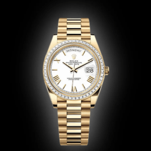 RLX Day-Date 40mm 228398TBR-0033 White Dial President Watch