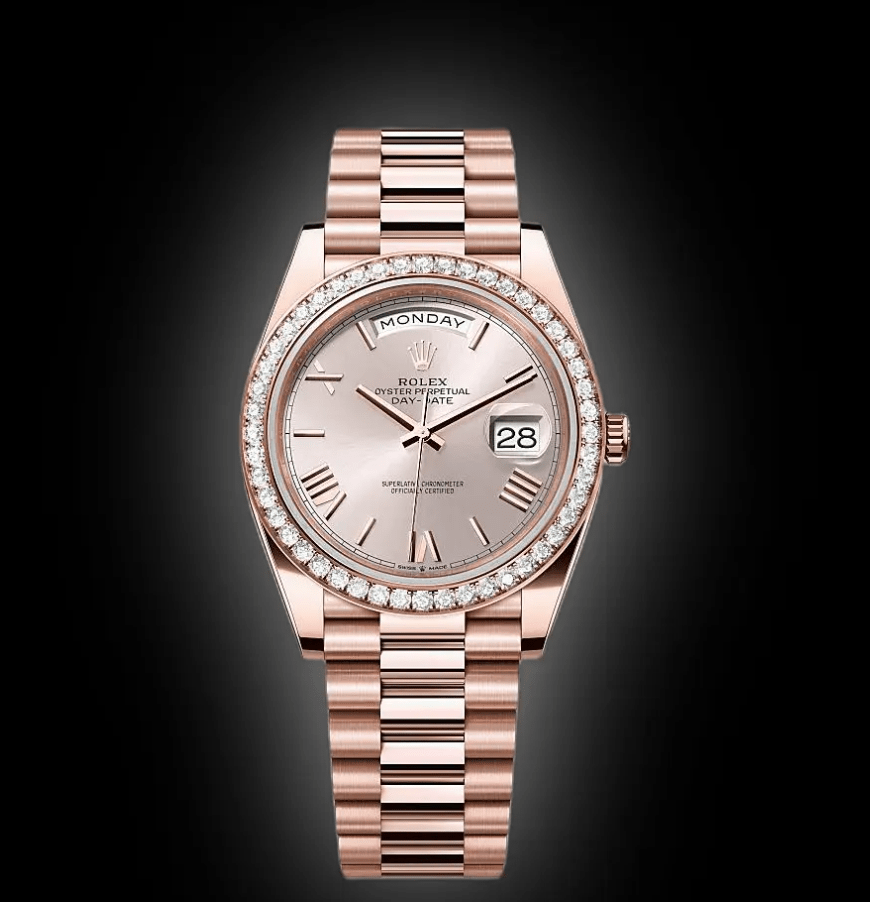 RLX Day-Date 40mm Sundust Roman Dial 228345rbr-0008