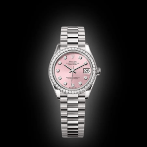RLX Datejust m278289RBR-0022 Pink Dial White Gold President Watch