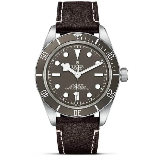 TUDOR Black Bay 58 925 39mm Silver Case Taupe Dial Leather Strap Watch M79010SG-0001