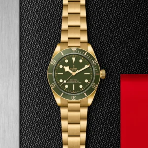TUDOR Black Bay 58 18K 39mm 18ct Yellow Gold Green Dial Bracelet Watch M79018V-0006