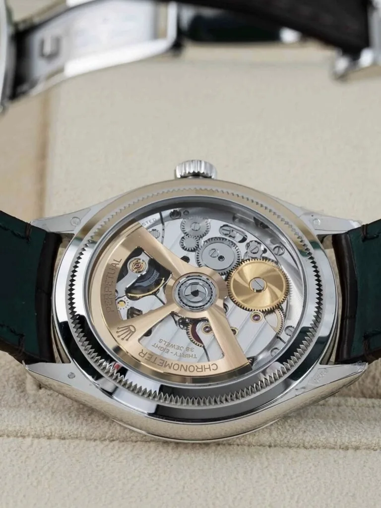 Rolex 1908 Platinum Ice Blue Dial Brown Alligator Strap - 52506-0002