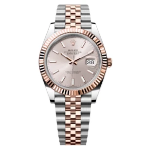 RLX Datejust 41mm 126331 Sundust Index Oyster Steel and Everose Gold Watch