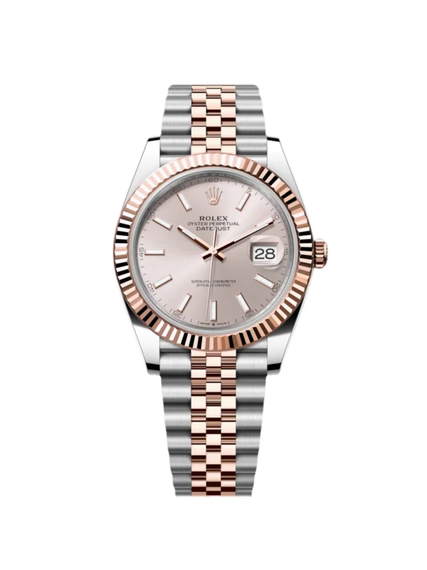 RLX Datejust 41mm 126331 Sundust Index Oyster Steel and Everose Gold Watch