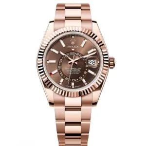 RLX Sky-Dweller 42mm 336935-0002/0006 Rose Gold Chocolate Dial Jubilee