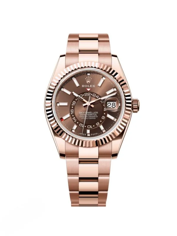 RLX Sky-Dweller 42mm 336935-0002/0006 Rose Gold Chocolate Dial Jubilee