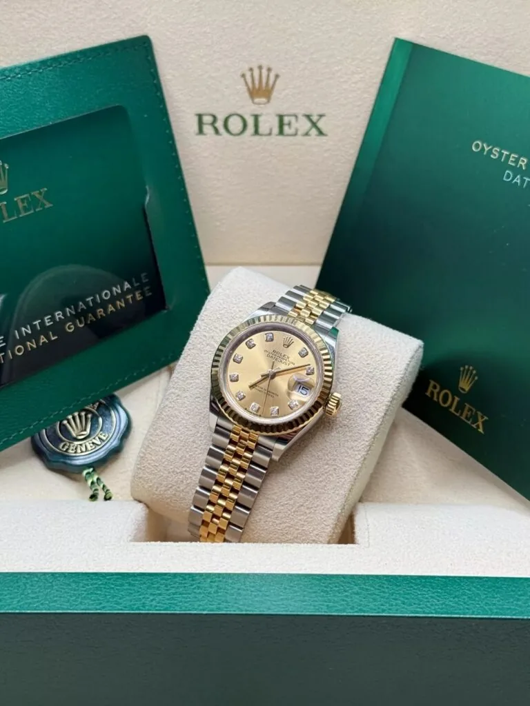 RLX Lady-Datejust 31mm 279173 Champagne Diamond Dial Oyster Bracelet