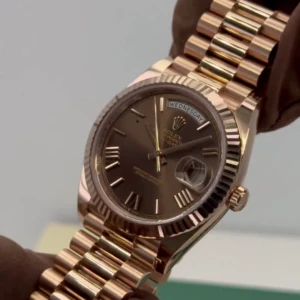 RLX Day-Date "President" 40mm Everose Gold Chocolate Roman Dial - 228235