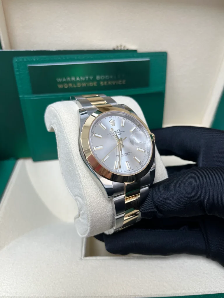 RLX Datejust 41mm 126303 Silver Index Oyster Steel and Yellow Gold Mens Watch