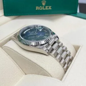 RLX Day-Date "President" 40mm White Gold Blue Roman Ombre Dial - 228239