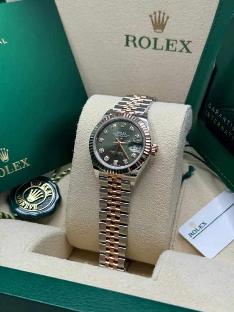 RLX Lady-Datejust 31mm 279171 Green Diamond Oyster Stainless Steel and Rose Gold
