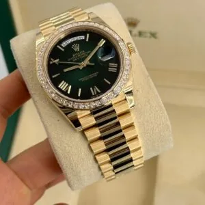 RLX Day-Date 40mm 228398TBR-0042 Green Ombré Dial President Watch
