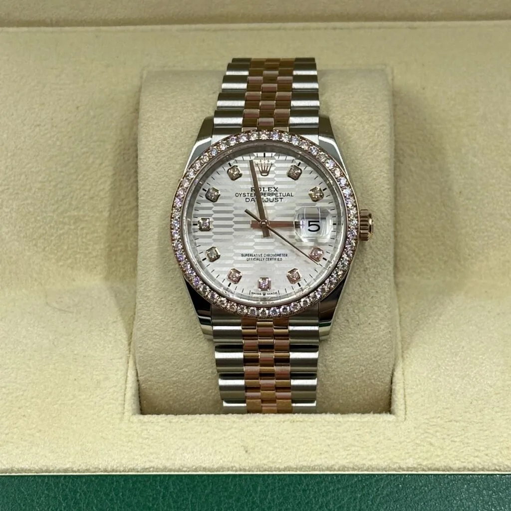 RLX Datejust 36mm 126281 Silver Palm Index Dial Jubilee Bracelet