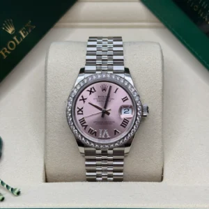 RLX Datejust m278384RBR-0027/0028 Pink 31mm Dial Oyster Watch