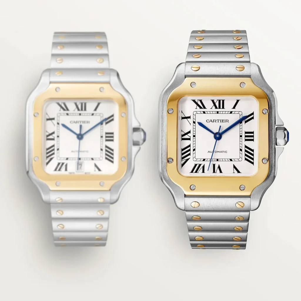 Cartier Santos Large Model Gold Mix W2SA0009 - United Luxury
