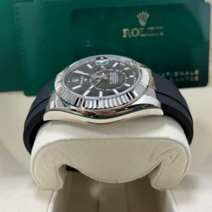 RLX Sky-Dweller 42mm White Gold Black Dial Oysterflex - 336239