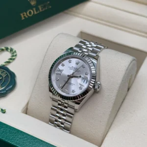 RLX Lady-Datejust 31mm 279174 Silver Diamond Dial Oyster Bracelet