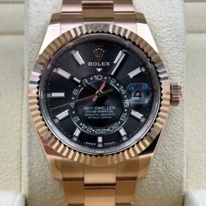 RLX Sky-Dweller 42mm 336935-0002/0006 Rose Gold Chocolate Dial Jubilee