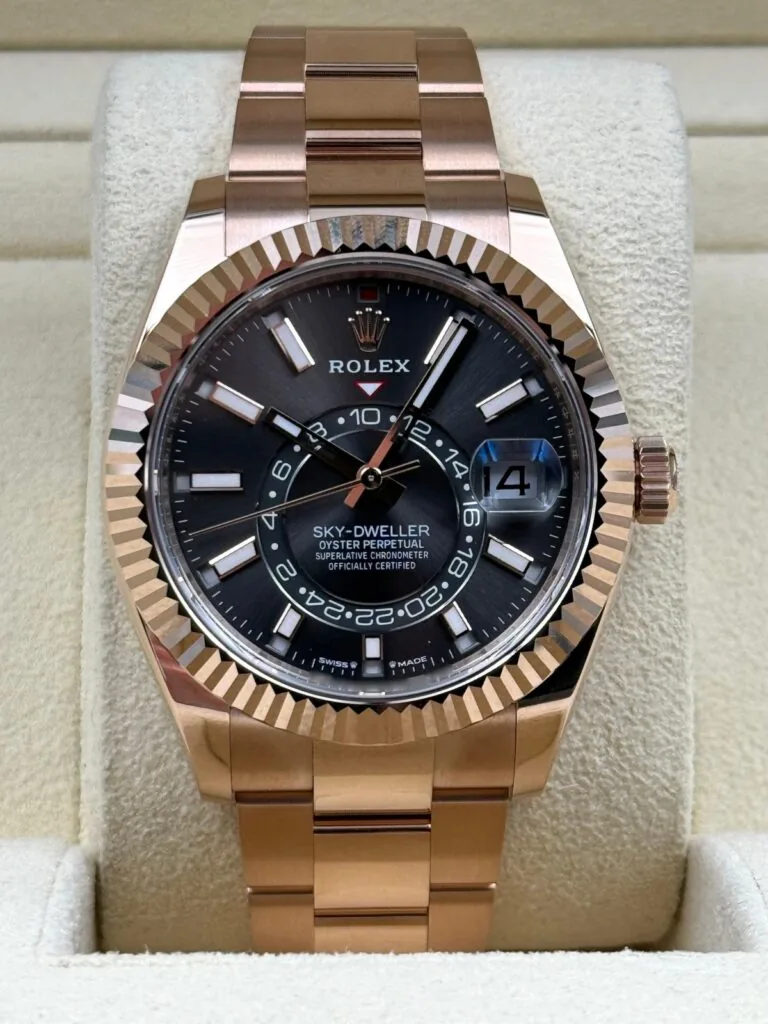 RLX Sky-Dweller 42mm 336935-0002/0006 Rose Gold Chocolate Dial Jubilee