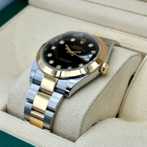 RLX Datejust 41mm 126303 Black Diamond Oyster Steel and Yellow Gold Mens Watch